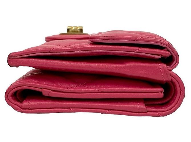 Chanel 2.55 Lammleder Trifold Geldbörse Pink - Ansicht 5