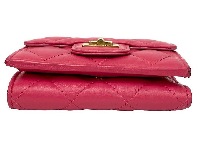 Chanel 2.55 Lammleder Trifold Geldbörse Pink - Ansicht 7