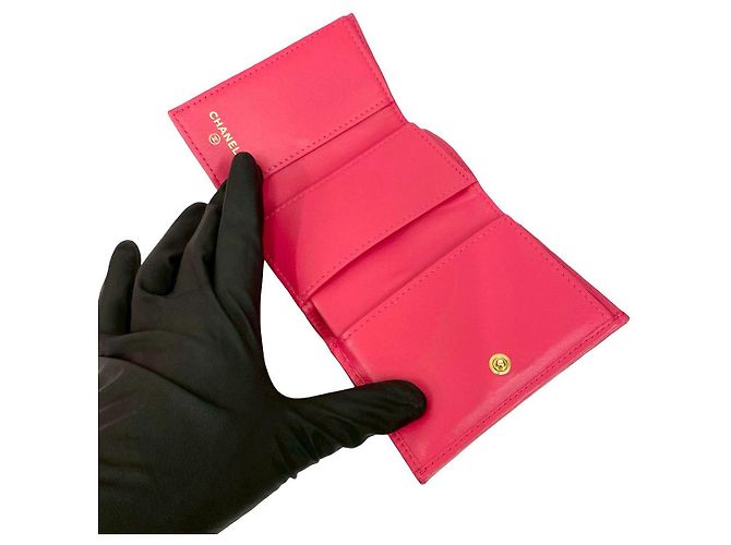 Chanel 2.55 Lammleder Trifold Geldbörse Pink - Ansicht 8