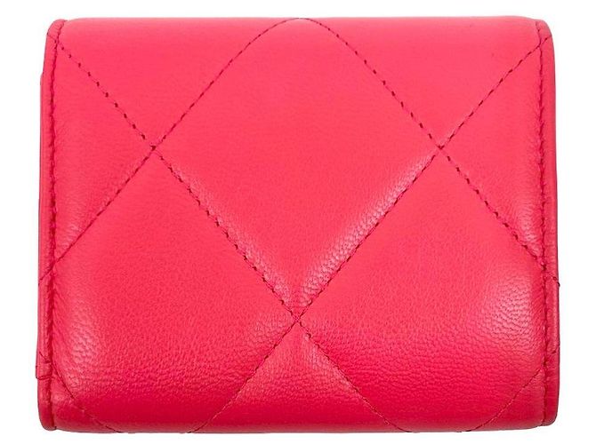 Chanel Coco Mark Leder Dreifachbörse Pink - Ansicht 3