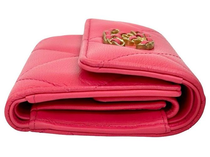 Chanel Coco Mark Leder Dreifachbörse Pink - Ansicht 6