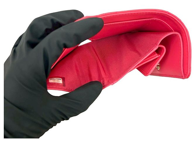 Chanel Coco Mark Leder Dreifachbörse Pink - Ansicht 9