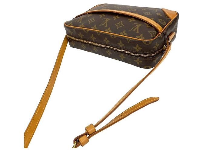 Borsa a Spalla in Pelle Monogram Trocadero di Louis Vuitton Metallico Bronzo - vista 10