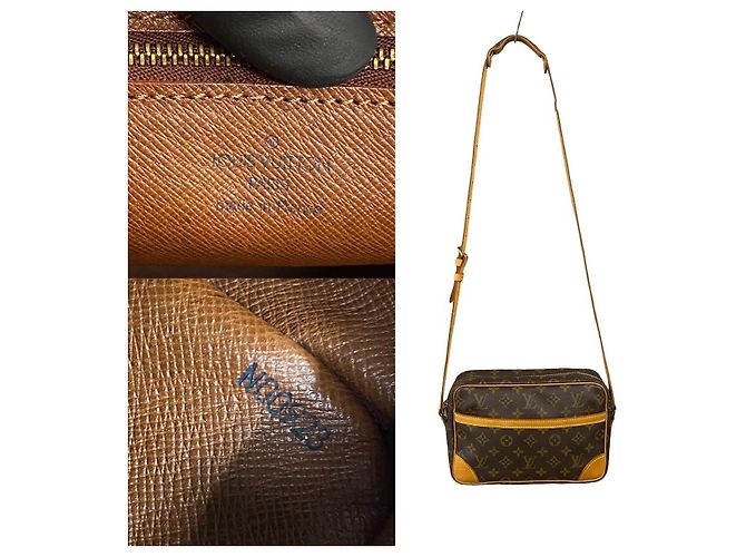 Borsa a Spalla in Pelle Monogram Trocadero di Louis Vuitton Metallico Bronzo - vista 7