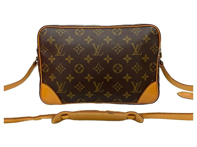 Borsa a Spalla in Pelle Monogram Trocadero di Louis Vuitton Metallico Bronzo - vista 8