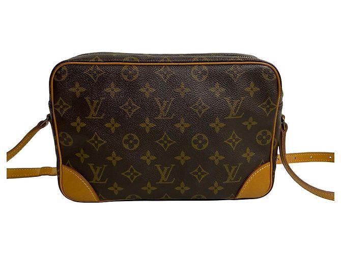 Borsa a Spalla in Pelle Monogram Trocadero di Louis Vuitton Metallico Bronzo - vista 9