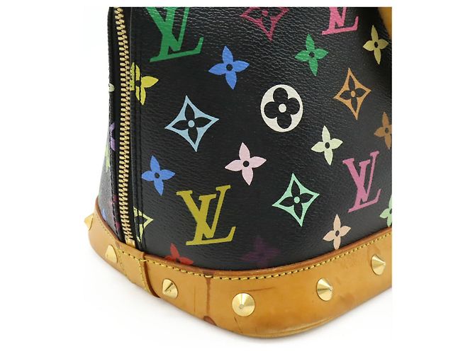 Louis Vuitton Alma Monogramm Multicolor Handtasche Schwarz - Ansicht 8