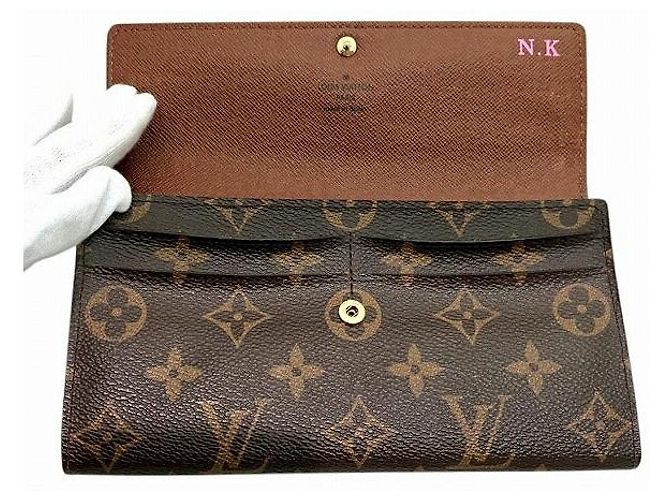 Portafoglio Lungo Monogramma Sarah di Louis Vuitton Marrone - vista 3