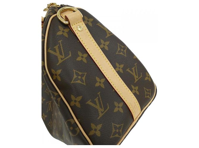 Borsa Boston Monogram Speedy Bandoulière Louis Vuitton Marrone - vista 5