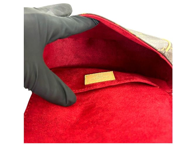 Borsa a spalla mini Tambourin in pelle Monogram Louis Vuitton Marrone - vista 10