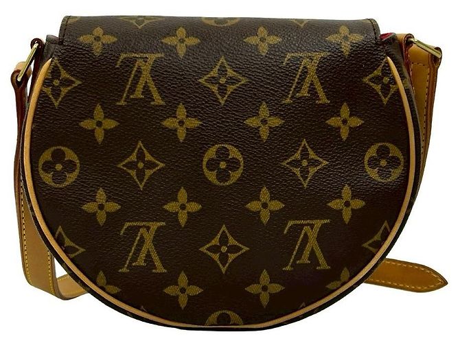 Borsa a spalla mini Tambourin in pelle Monogram Louis Vuitton Marrone - vista 4