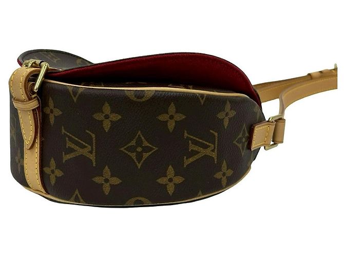 Borsa a spalla mini Tambourin in pelle Monogram Louis Vuitton Marrone - vista 9