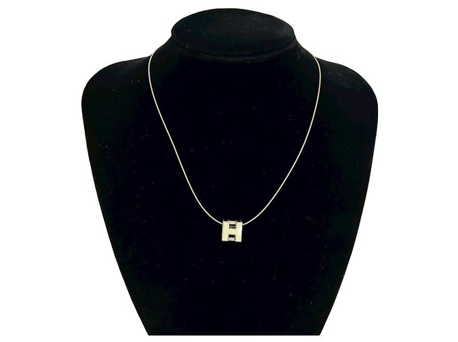 Collar de metal Hermès Caged d'H H Cube Plata Metálico - vista 2