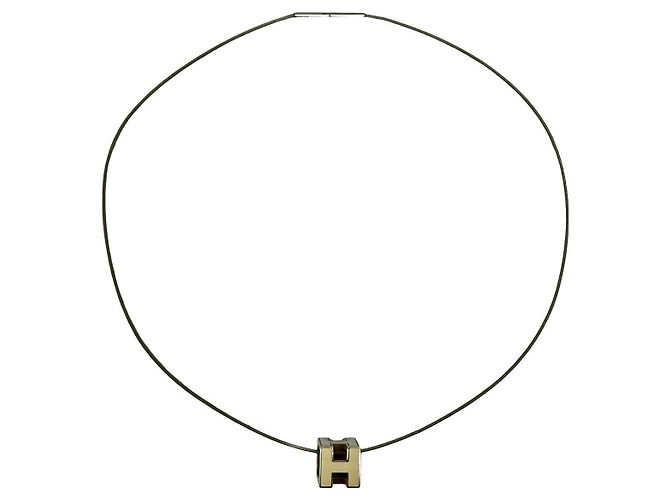 Collar de metal Hermès Caged d'H H Cube Plata Metálico - vista 7