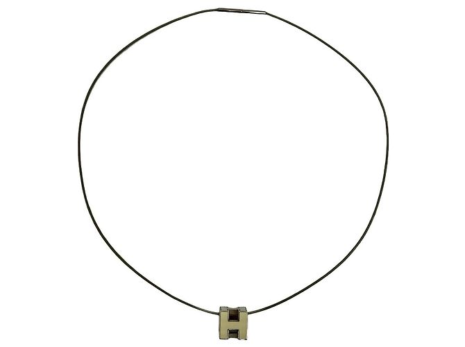 Collar de metal Hermès Caged d'H H Cube Plata Metálico - vista 8