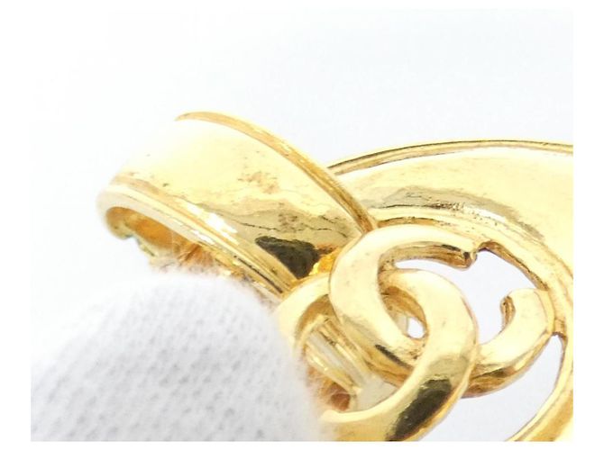 Orecchini vintage Chanel D'oro Metallico - vista 4