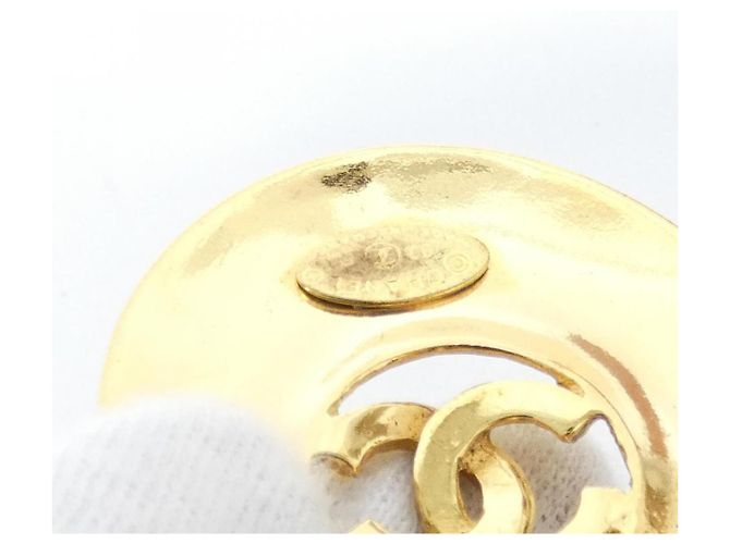 Orecchini vintage Chanel D'oro Metallico - vista 7