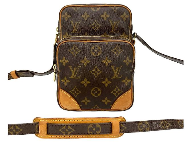 Mini borsa a spalla in pelle Monogram Amazon di Louis Vuitton Marrone - vista 2