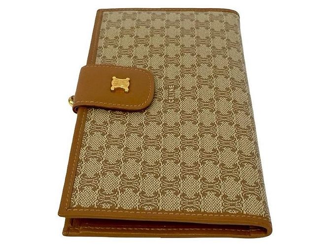 Céline Cartera Larga de PVC Macadam Celine Castaño Beige - vista 5
