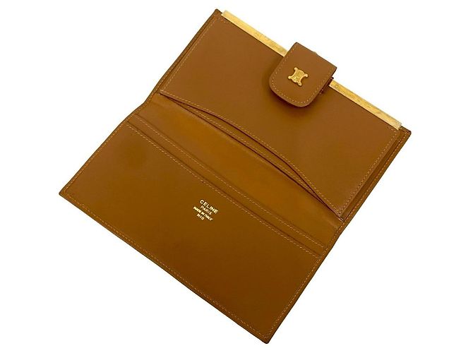 Céline Cartera Larga de PVC Macadam Celine Castaño Beige - vista 8