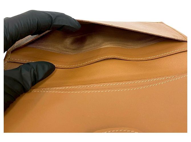 Céline Cartera Larga de PVC Macadam Celine Castaño Beige - vista 9