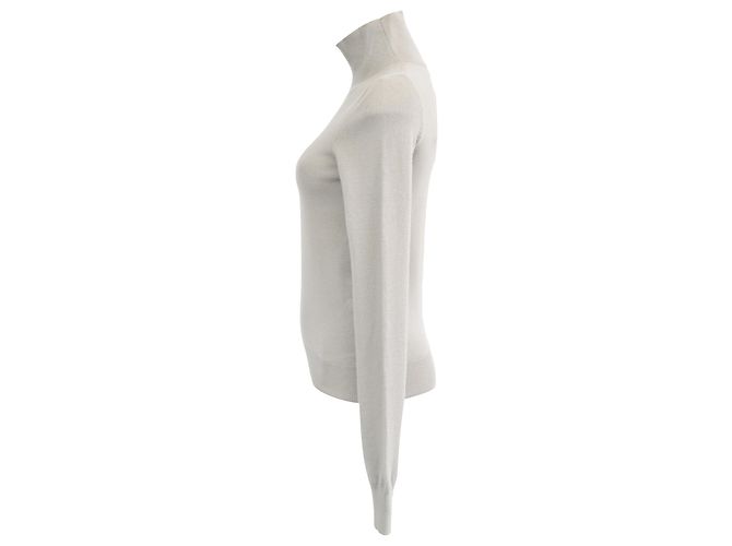 Pull col roulé Jil Sander en cachemire gris - vue 2