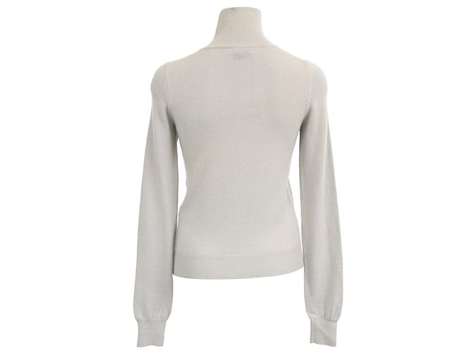 Pull col roulé Jil Sander en cachemire gris - vue 3
