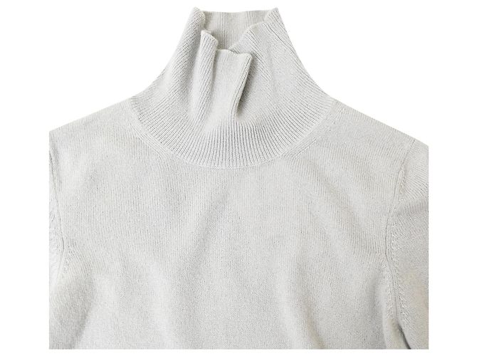 Pull col roulé Jil Sander en cachemire gris - vue 5