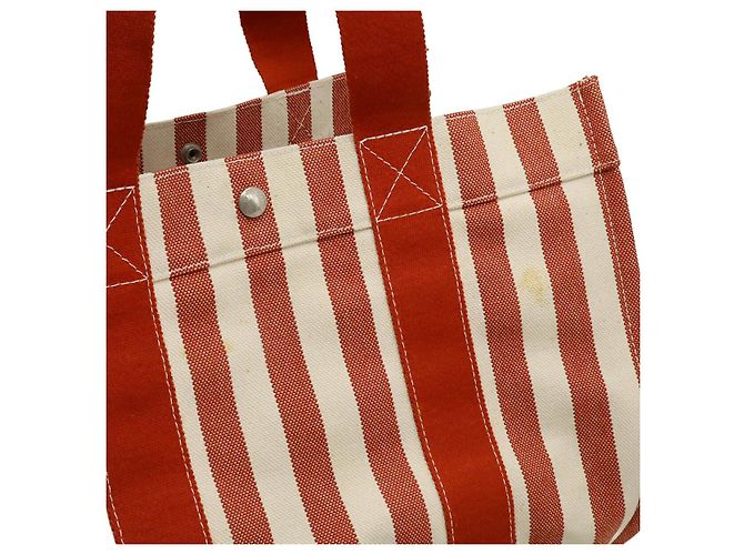 Hermès Cannes MM Canvas Tote Bag Rot - Ansicht 5