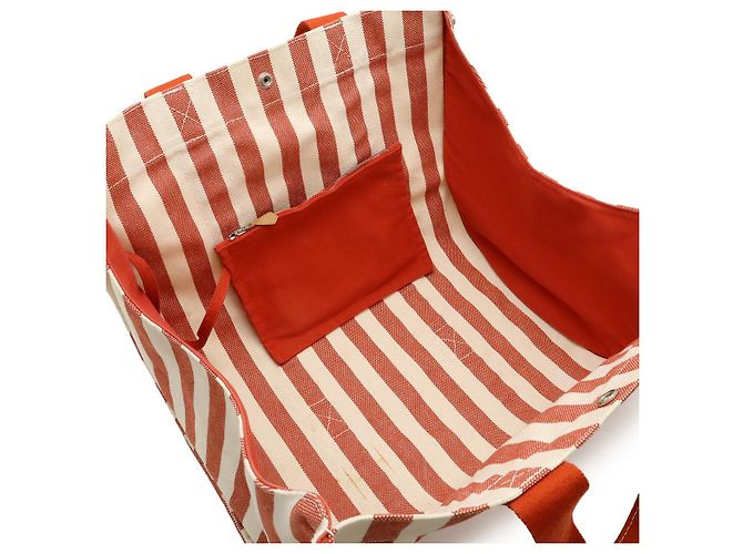 Hermès Cannes MM Canvas Tote Bag Rot - Ansicht 6