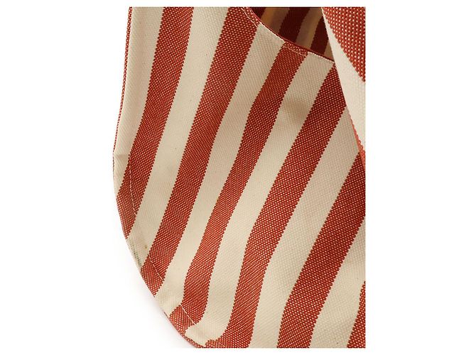 Hermès Cannes MM Canvas Tote Bag Rot - Ansicht 9