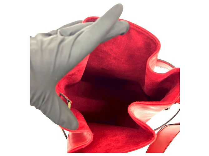 Borsa a Spalla Sac Depol in Pelle Epi Louis Vuitton Rosso - vista 10