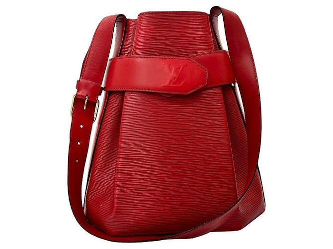 Borsa a Spalla Sac Depol in Pelle Epi Louis Vuitton Rosso - vista 2