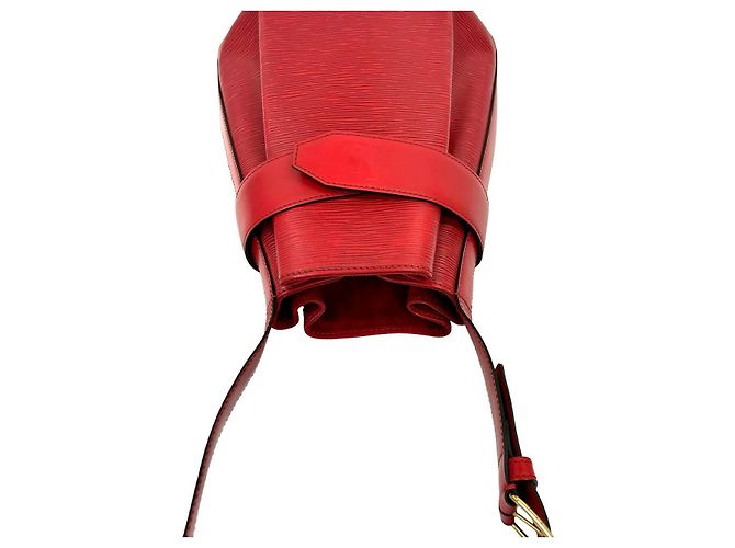 Borsa a Spalla Sac Depol in Pelle Epi Louis Vuitton Rosso - vista 5