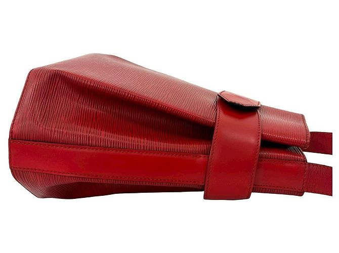 Borsa a Spalla Sac Depol in Pelle Epi Louis Vuitton Rosso - vista 7