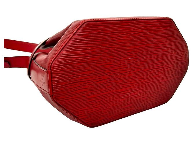 Borsa a Spalla Sac Depol in Pelle Epi Louis Vuitton Rosso - vista 8