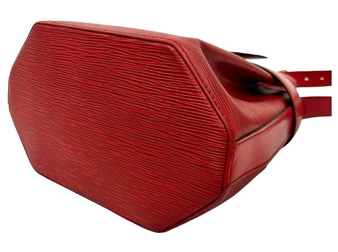 Borsa a Spalla Sac Depol in Pelle Epi Louis Vuitton Rosso - vista 9