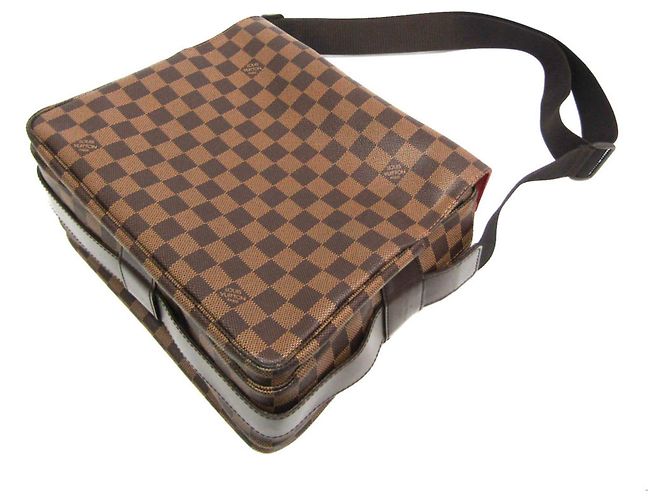 Naviglio Bolsos de Hombro de Lona Monogram Marrón Louis Vuitton Castaño - vista 2