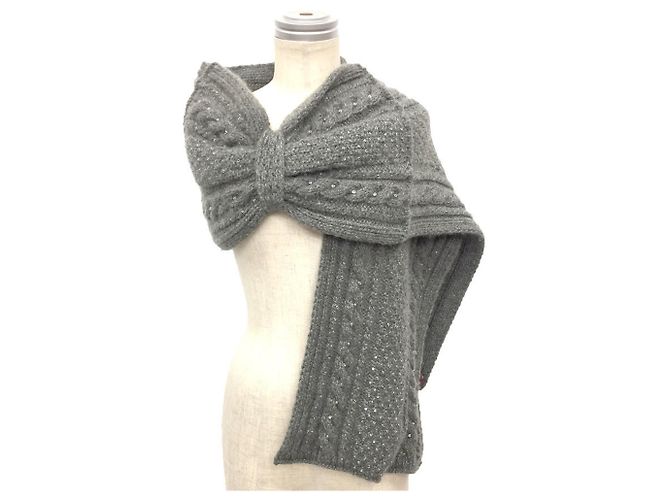 Valentino Garavani Sciarpe in cashmere grigio Valentino - vista 2