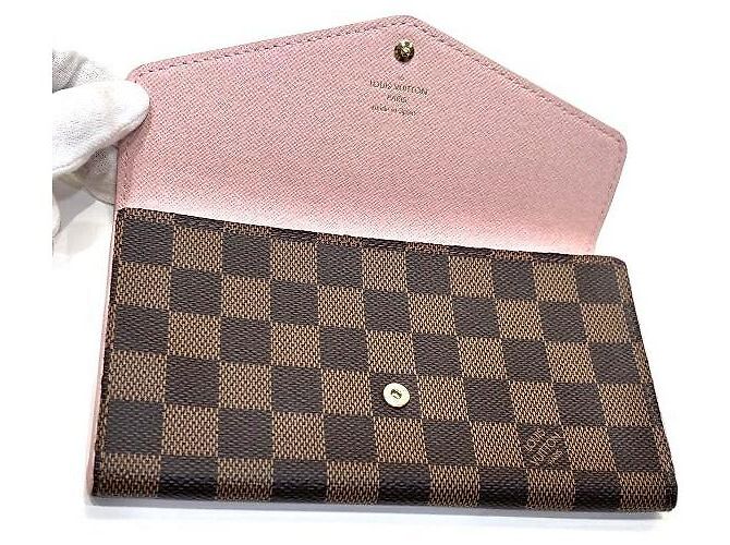 Carteira Sarah Damier Louis Vuitton Marrom - vista 3