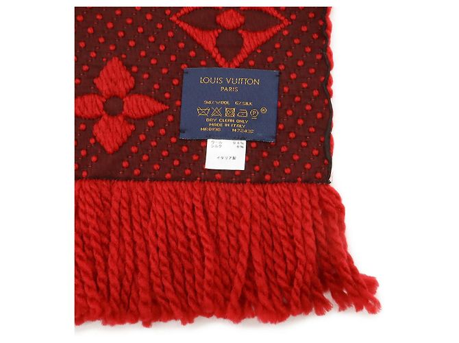 Sciarpa Logomania in Lana e Seta Louis Vuitton Rosso - vista 5