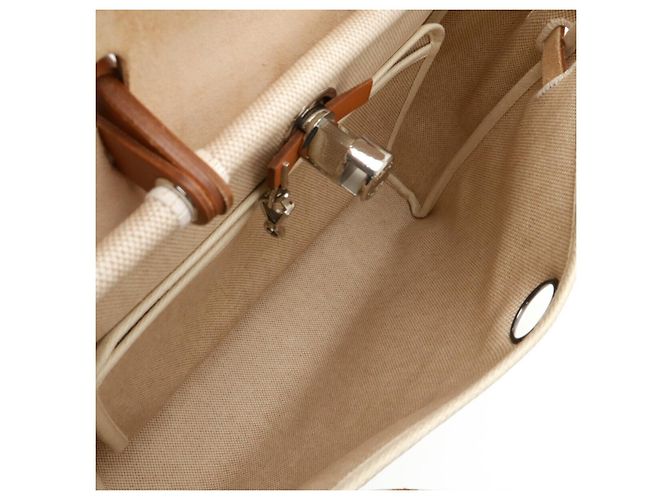 Bolsa 2 em 1 Herbag PM Toile Officier da Hermès Marrom - vista 6