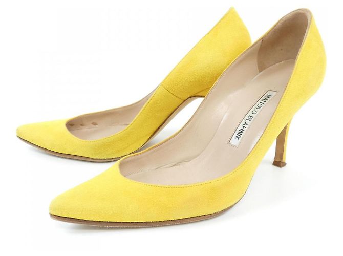 Manolo Blahnik Pumps Gelb - Ansicht 3