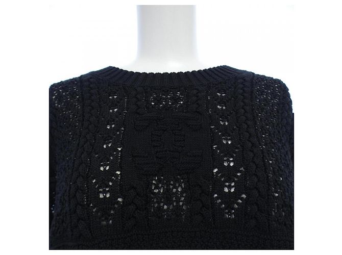 Top de punto Chanel Negro - vista 6