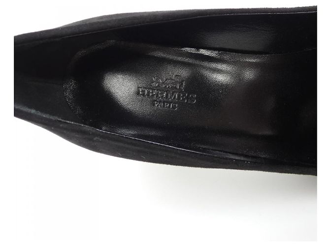 Hermès Décolleté in pelle Hermes Nero - vista 6