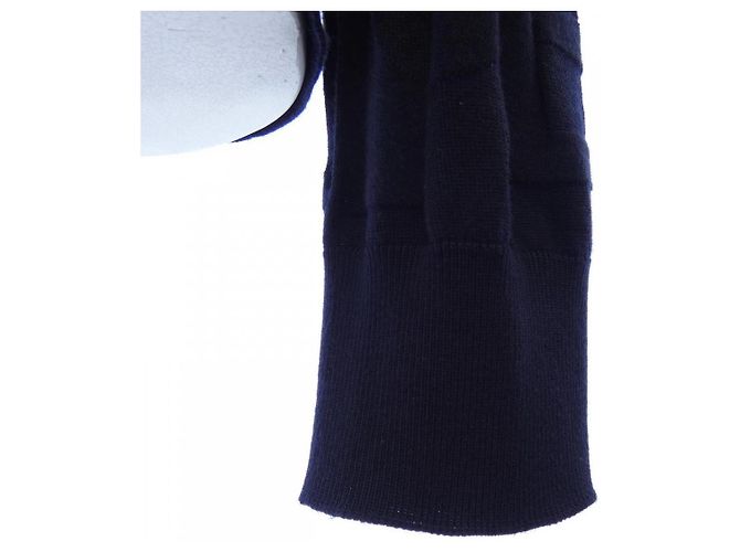 Hermès Hermes Wollstrick Blau Marineblau - Ansicht 6