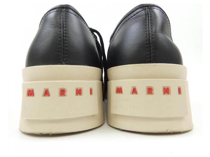 Marni Lederschuhe Schwarz Beige - Ansicht 5