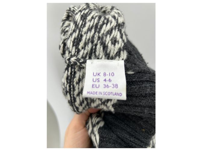 Autre Marque Pull en laine gris BRORA - vue 6