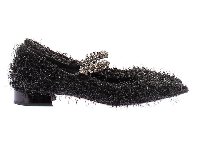 Jimmy Choo Décolleté in tinsel con cristalli Bing 25 Beige - vista 4