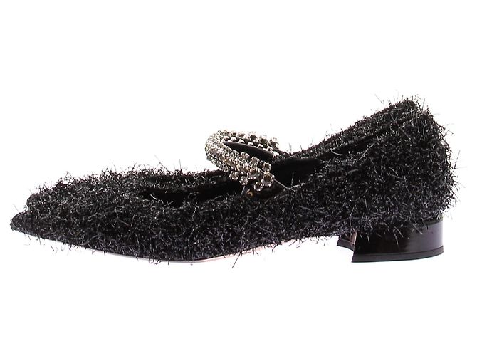 Jimmy Choo Décolleté in tinsel con cristalli Bing 25 Beige - vista 5